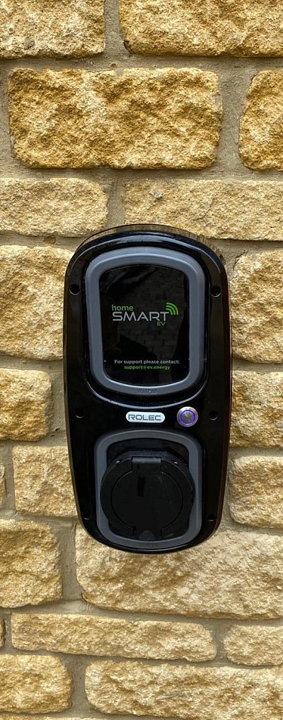 A photo of our EV charger installation at the customer's premises