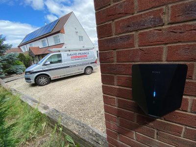 A photo of our EV charger installation at the customer's premises