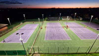 LED Tennis Court Lighting - Leicester project photo