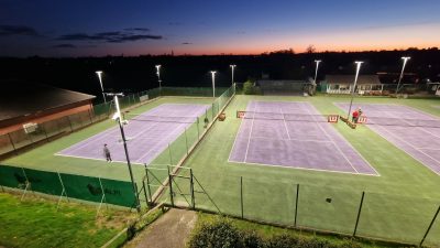 LED Tennis Court Lighting - Leicester project photo