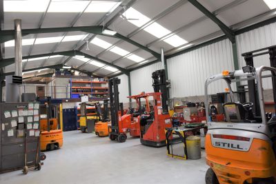 Grant Funded LED Lighting Installation for Brindley Lift Truck Services Ltd in Sharnford, Leicestershire project photo