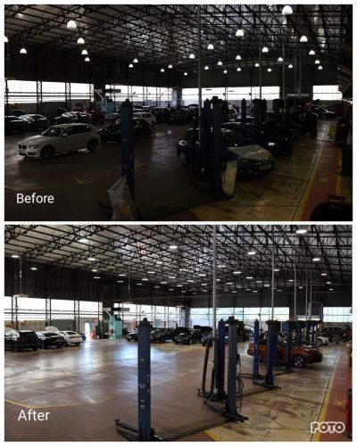 Efficient LED Lighting Upgrade at Listers' Lawford Heath PDI Centre, near Rugby project photo