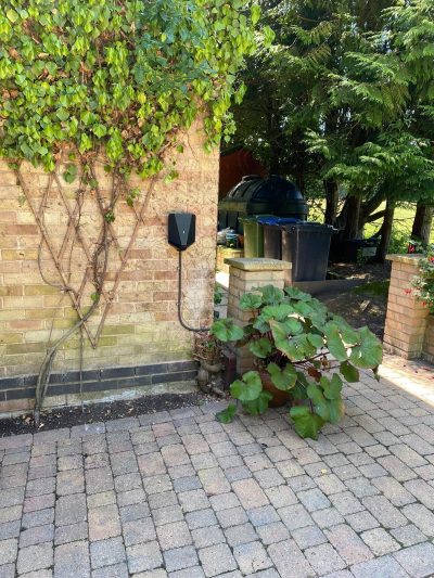 A photo of our EV charger installation at the customer's premises