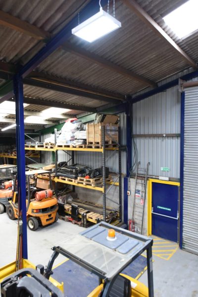 Grant Funded LED Lighting Installation for Brindley Lift Truck Services Ltd in Sharnford, Leicestershire project photo